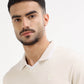 Men's beige polo t-shirt