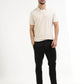 Men's beige polo t-shirt