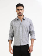 Men's grey floral shirt