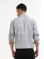 Men's grey floral shirt