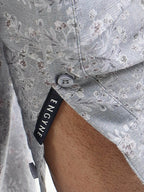 Men's grey floral shirt