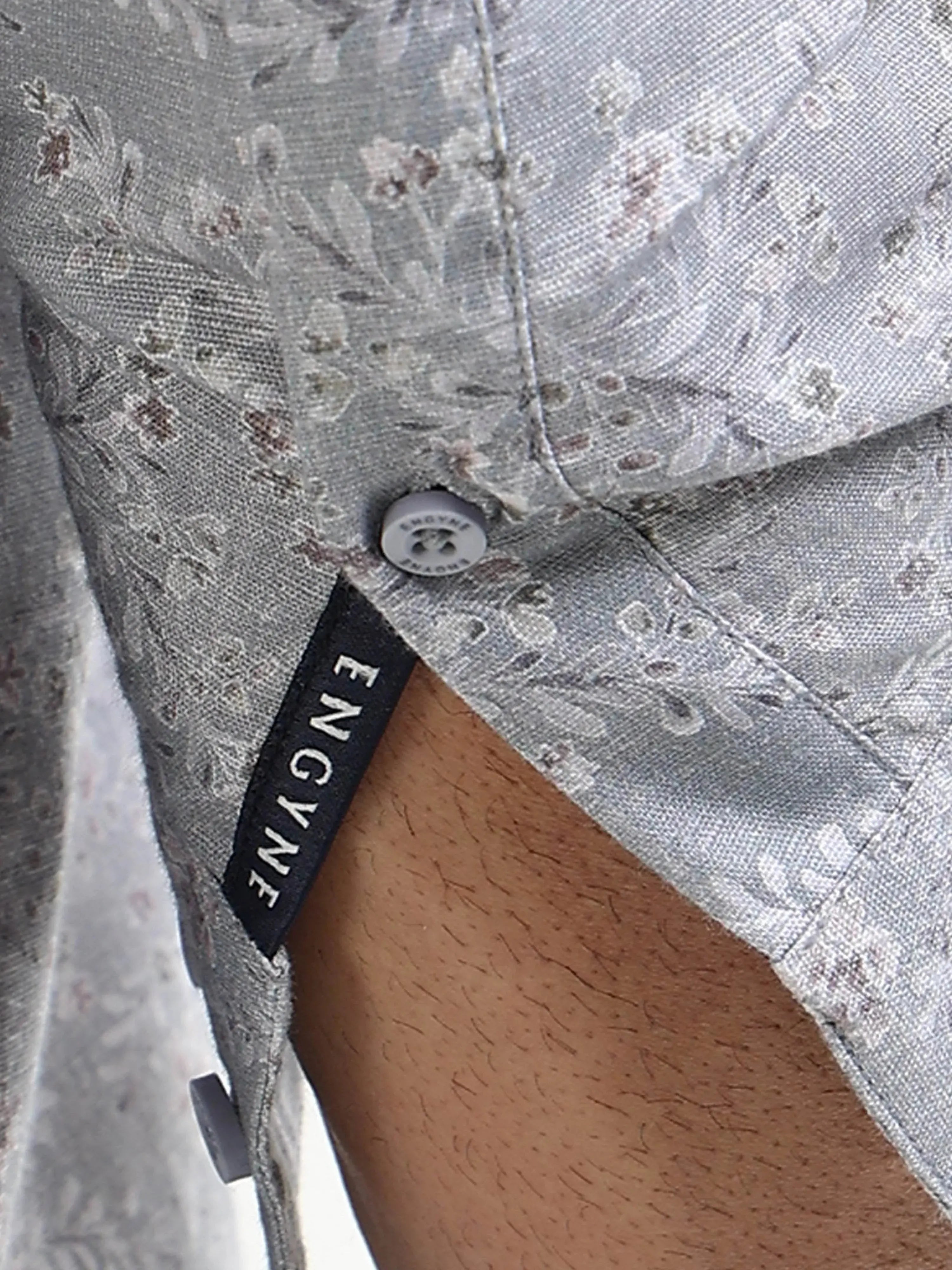 Men's grey floral shirt