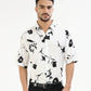 Men’s white floral shirt