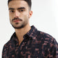 Men’s black geometric shirt