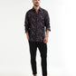 Men’s black geometric shirt