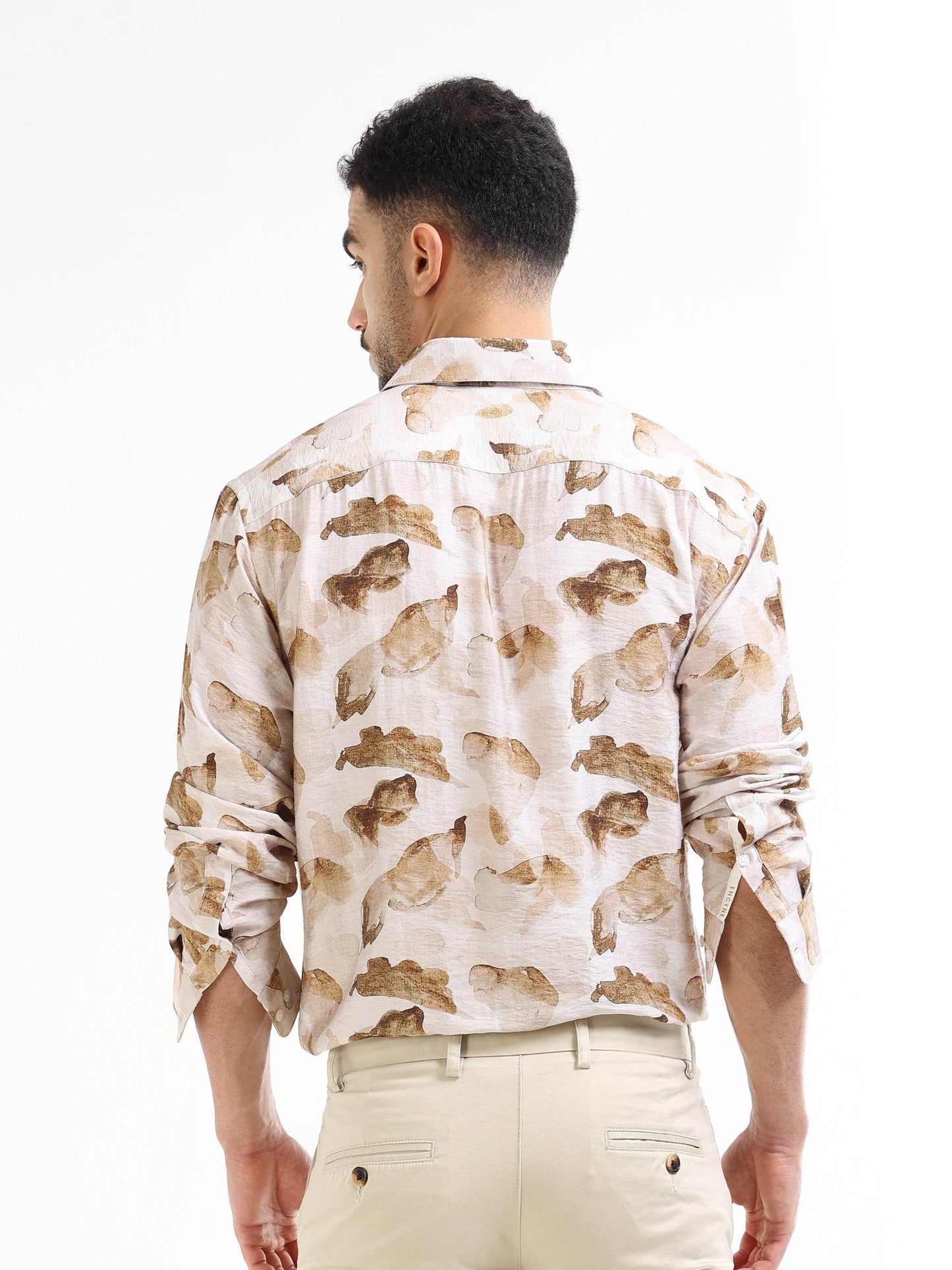 Men’s beige floral shirt