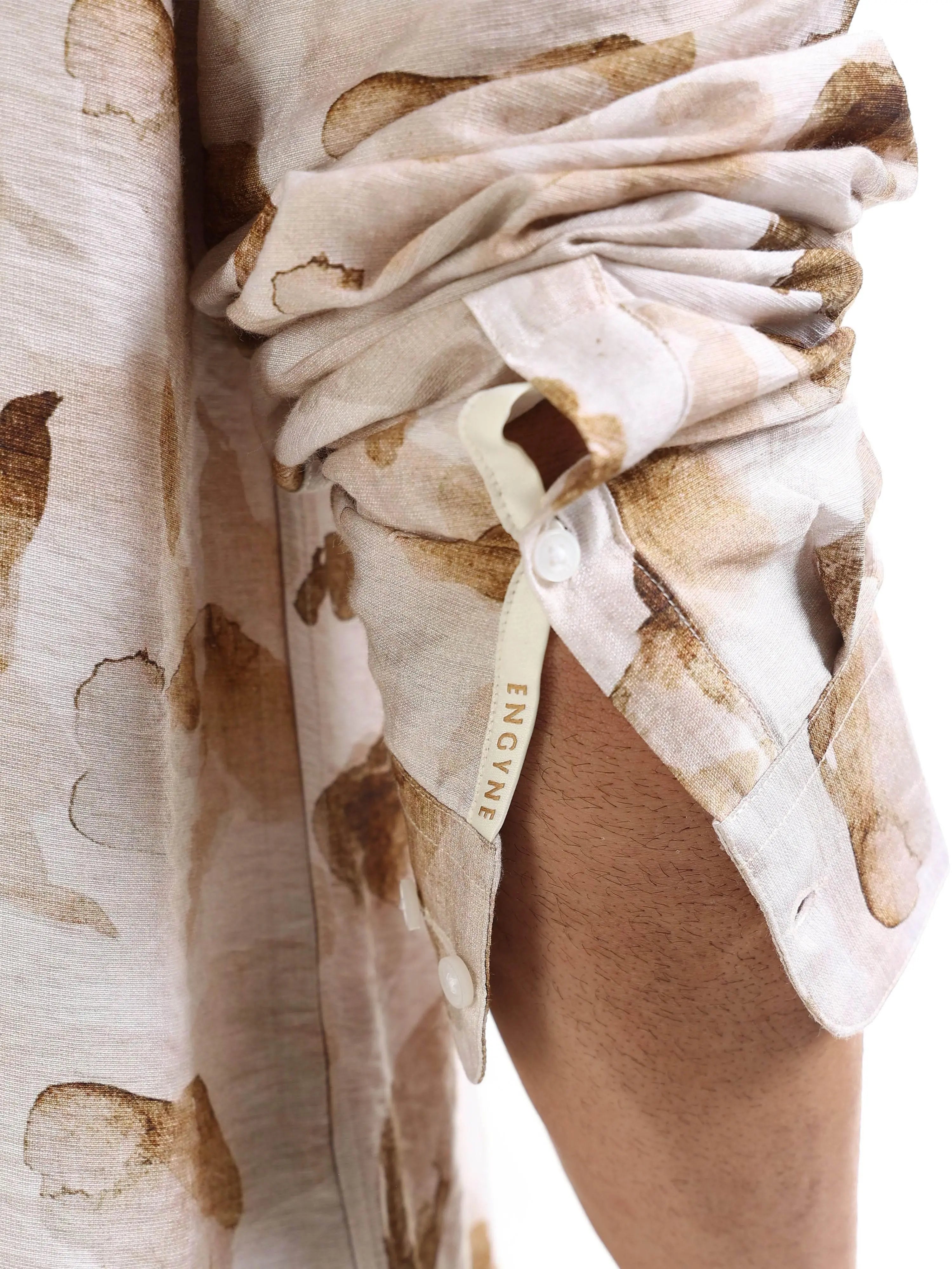 Men's beige floral shirt