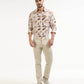 Men’s beige floral shirt