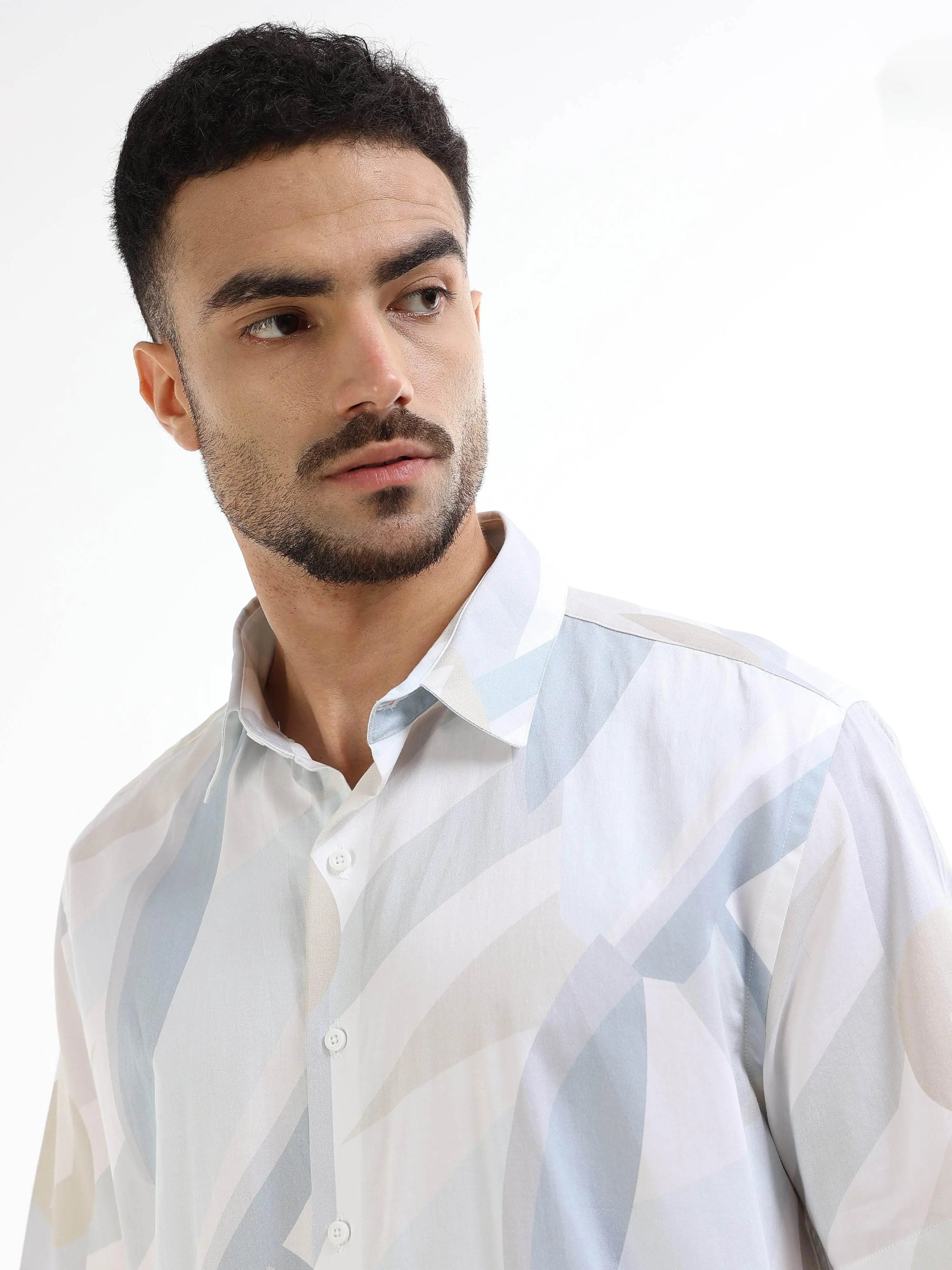 Men's multicolor abstract shirt