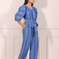 MOH The eternal dhaga – Blue striped Jumpsuit