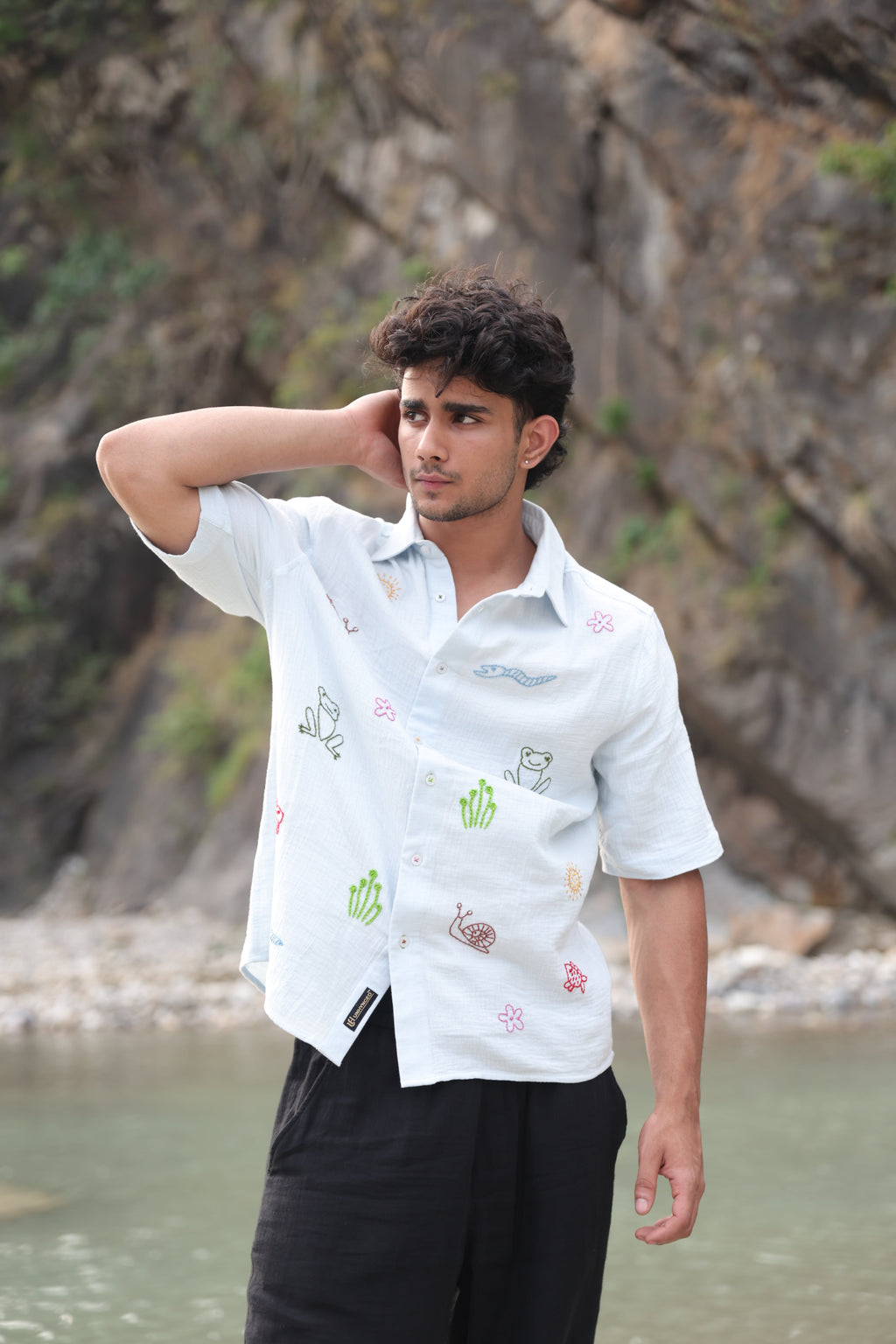 Saavan Hand Embroidered Shirt
