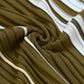 Vertical Stripe Flat-Knit Polo - Olive