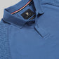 Men's sky blue polo t-shirt with printed raglan sleeves