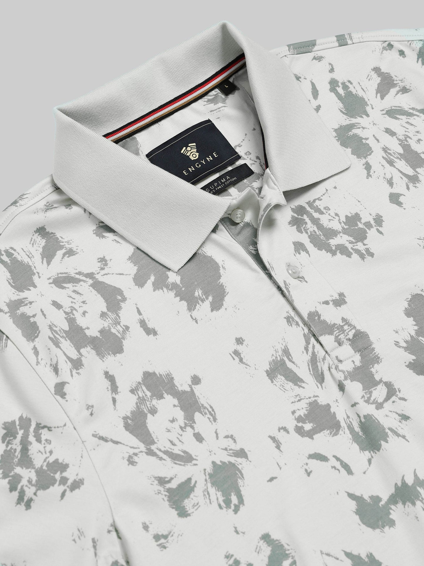 Men's light green polo t-shirt