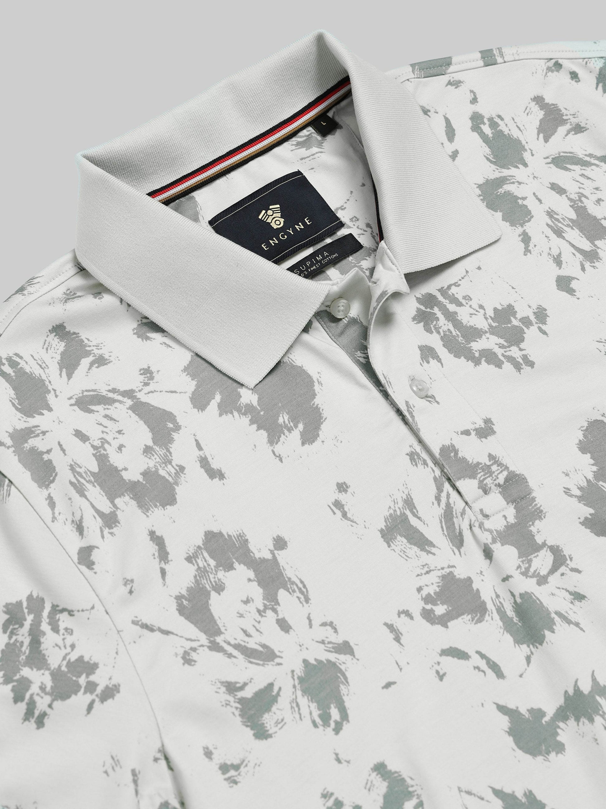 Men's light green polo t-shirt