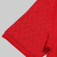 Men's red polo t-shirt with printed raglan sleeves 