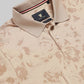 Men’s tan cream floral polo t-shirt