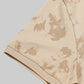 Men’s tan cream floral polo t-shirt