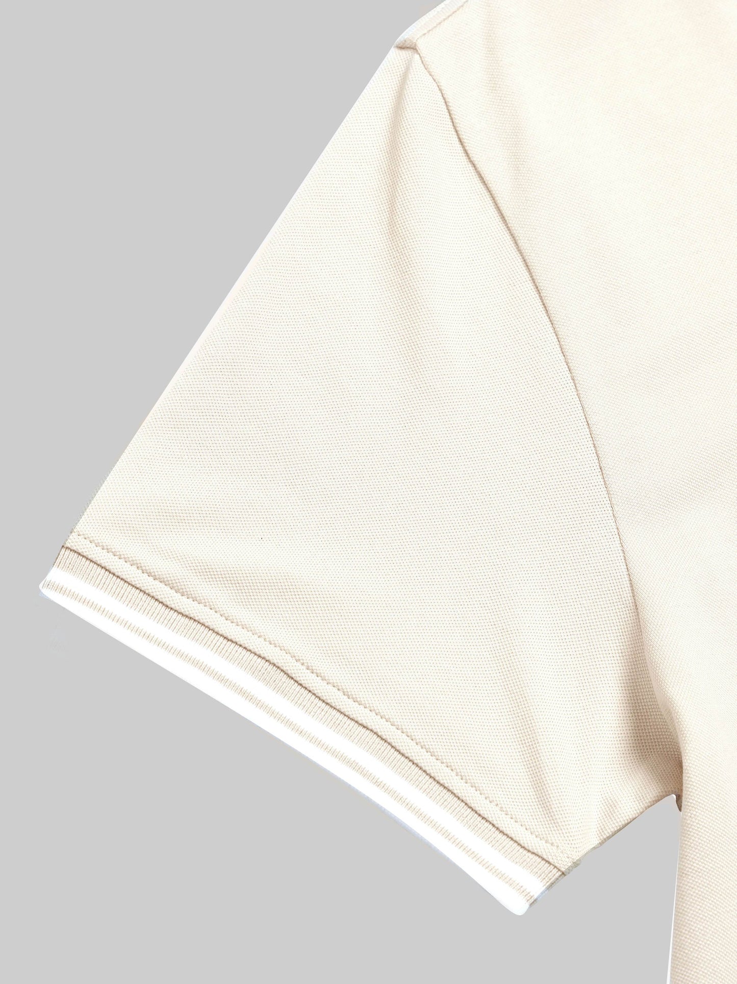 Men's beige polo t-shirt