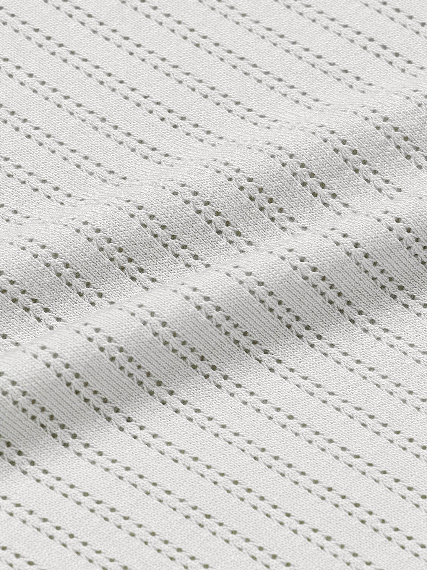 Tipped Edge Flat-Knit Tee - Off White