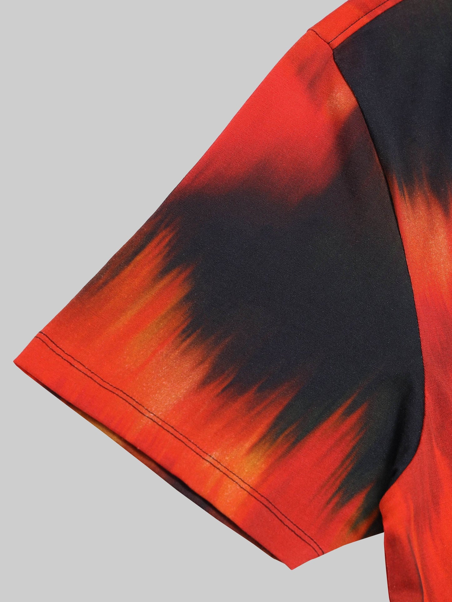 Regular Fit T-shirt in Supima Cotton Lycra Jersey with All Over Floral Digital Print - Black