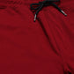 Engyne Essential Shorts with Contrast Iconic Emblem Logo in Rougen Cotton Elastane Loop Knit Red
