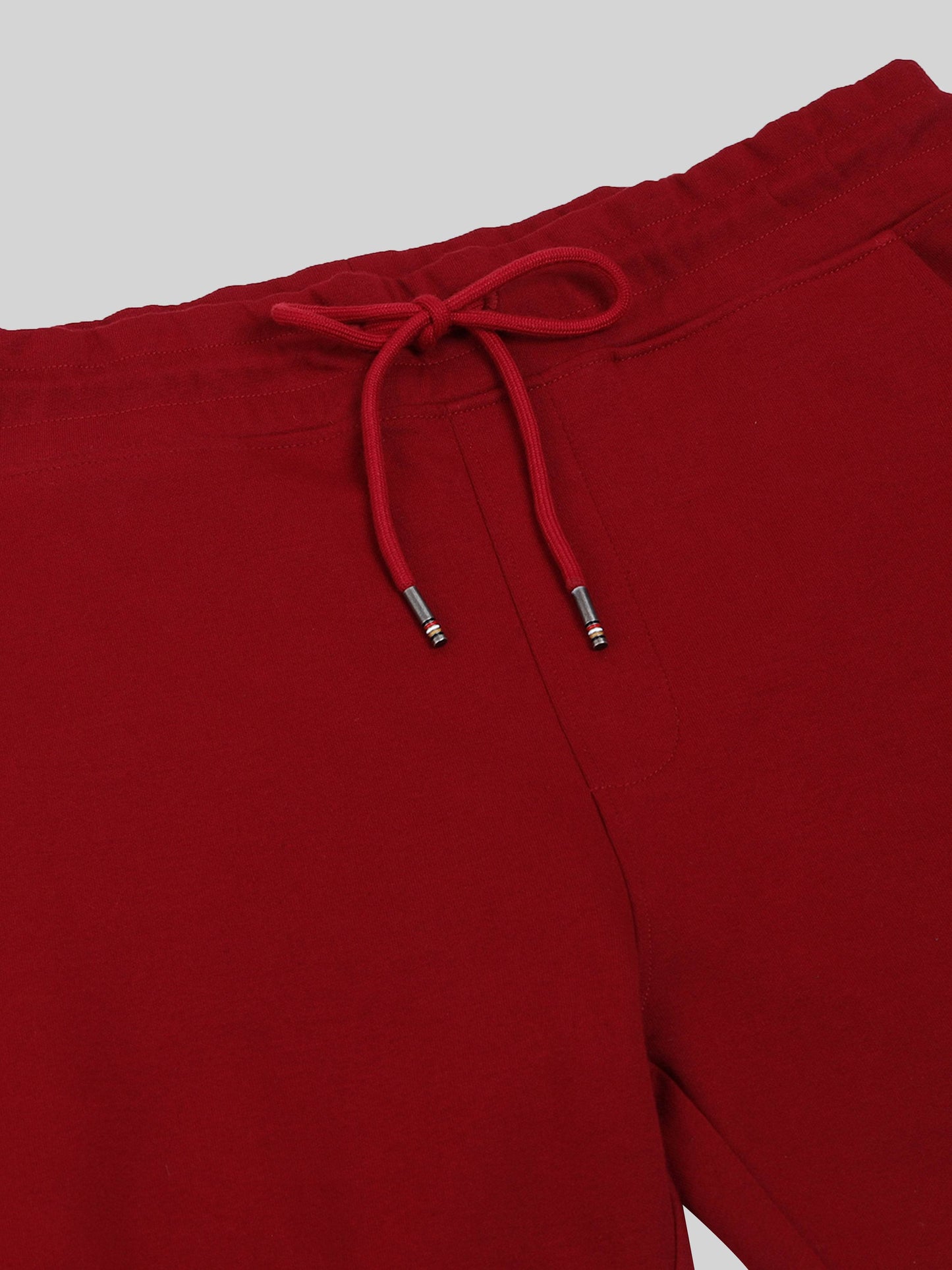 Engyne Flock Stripe Shorts – Flag Waving Detail Dark Red