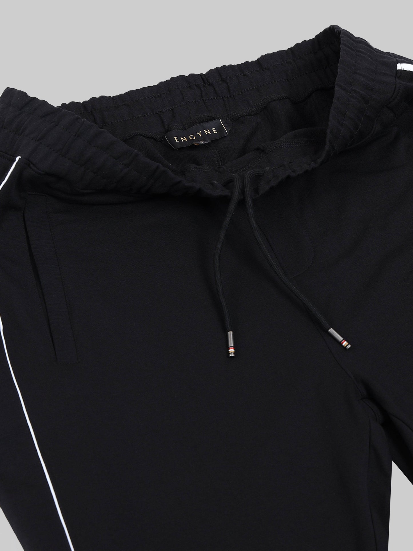 Engyne Cut & Sew Track Pant – Rougen Loop Knit Black