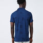Honeycomb Collar Dark Blue Polo T-Shirt for Men
