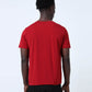 Non-PVC Engyne Stripe Sticker Print Dark Red T-Shirt