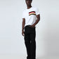 Regular-Fit Men's Chest Panel Embroidered White T-Shirt