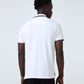 Contrast-Tipped Collar Textured White Polo T-Shirt