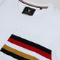 Supima Cotton Lycra Interlock with Engyne Signature Flat-Knit Rib Chest Panel and Embroidered Branding White T-shirt