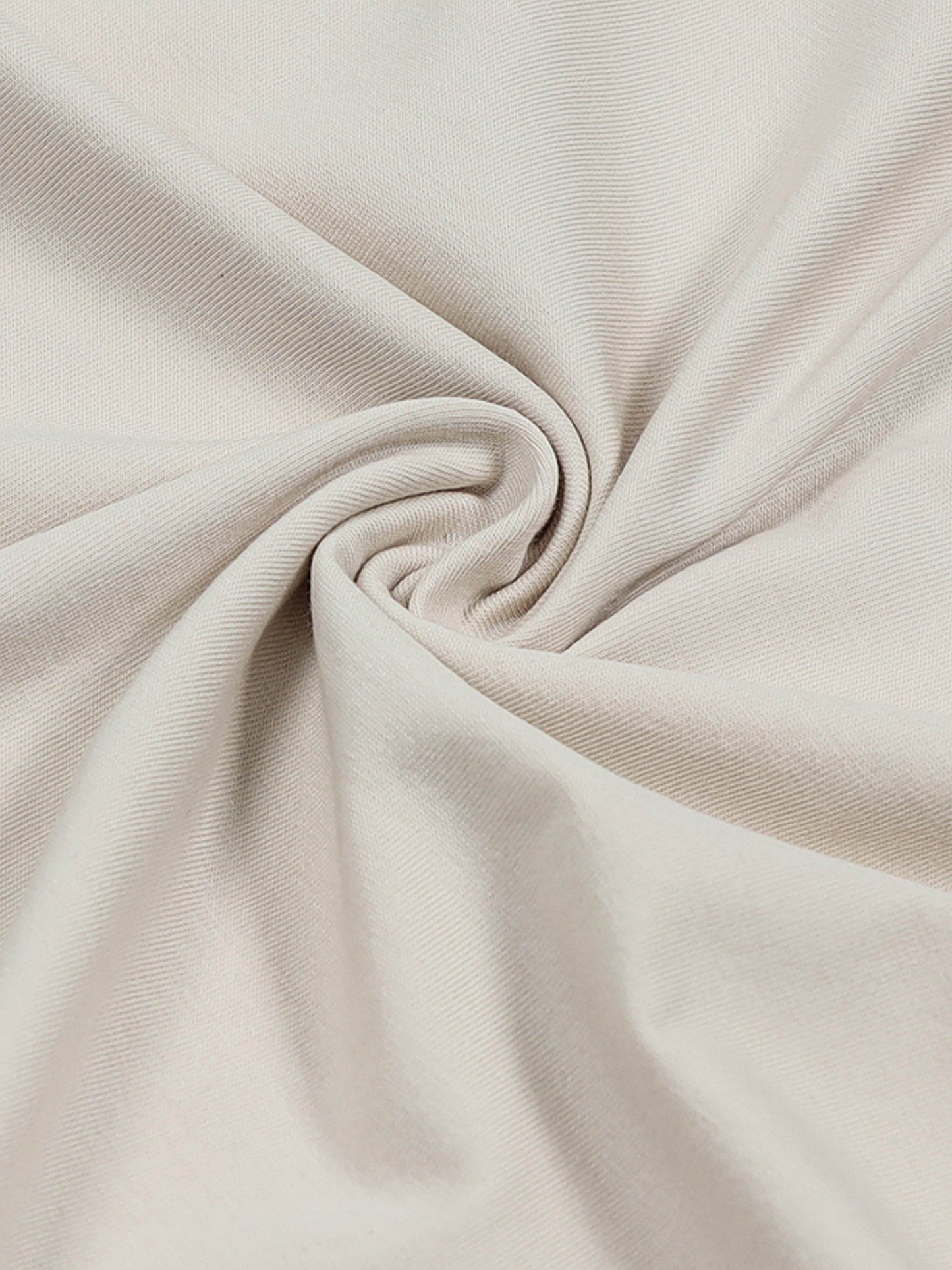 Rougen Cotton Elastane Loop Knit Trackpant with Contrast Woven Side Tape Beige