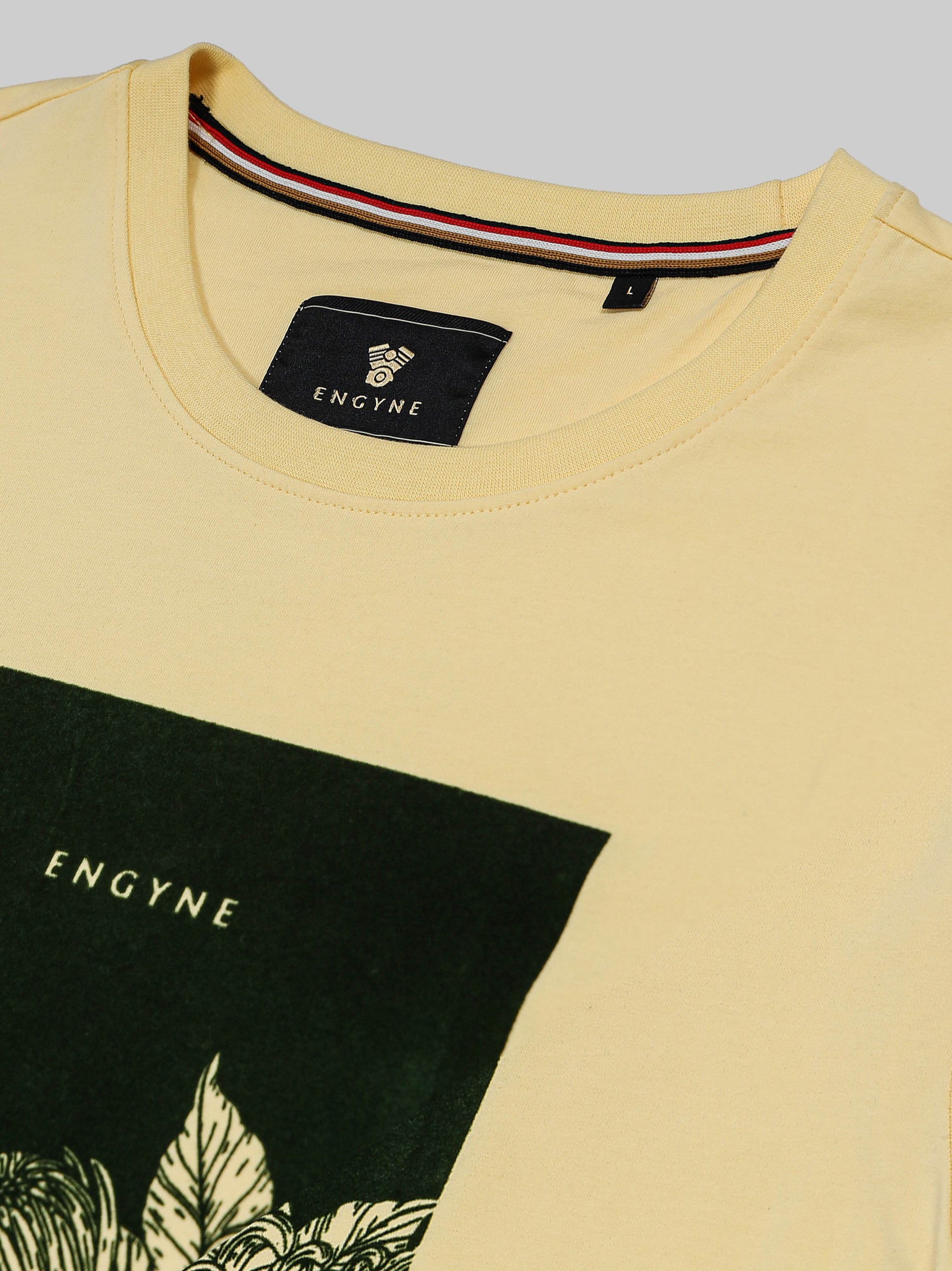 Light yellow cotton lycra t-shirt