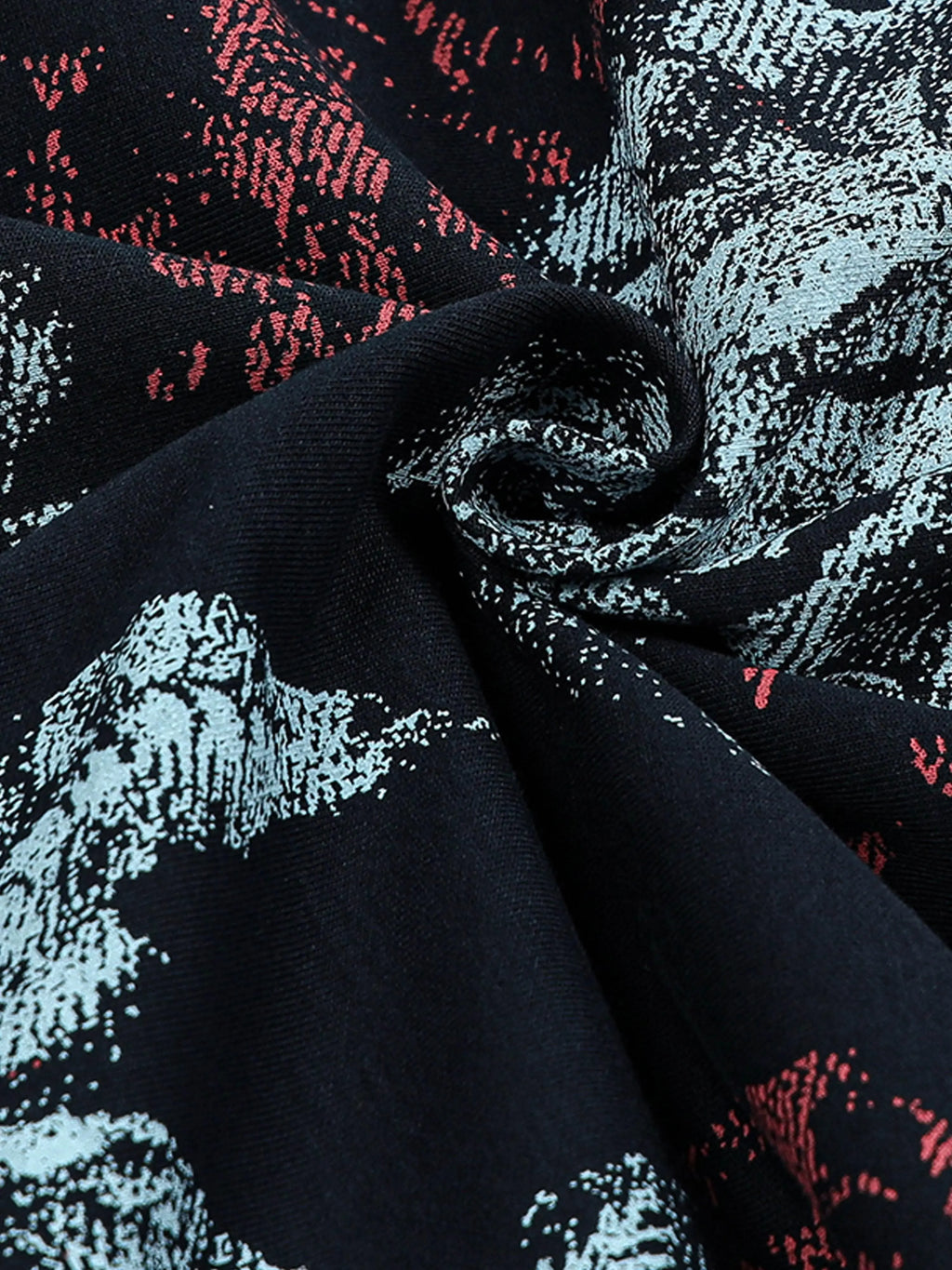 Men's Printed Navy Blue Regular Hooded Zipper Engyne