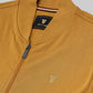 Full Zip Baseball Collar Sweatshirt with Tonal HD Iconic Emblem Logo Mustard Gold