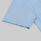 Regular Fit T-shirt in Supima Cotton Lycra with Non-PVC Print and Chest Embroidery Featuring Branded Artwork Play - Dusty Blue