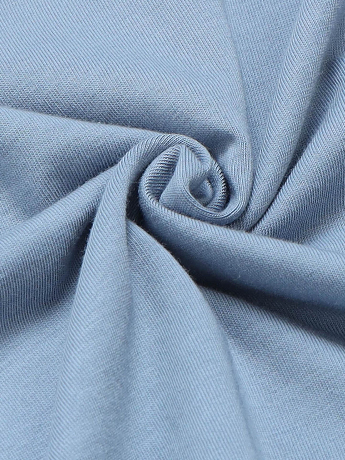 Regular Fit T-shirt in Supima Cotton Lycra with Non-PVC Print and Chest Embroidery Featuring Branded Artwork Play - Dusty Blue