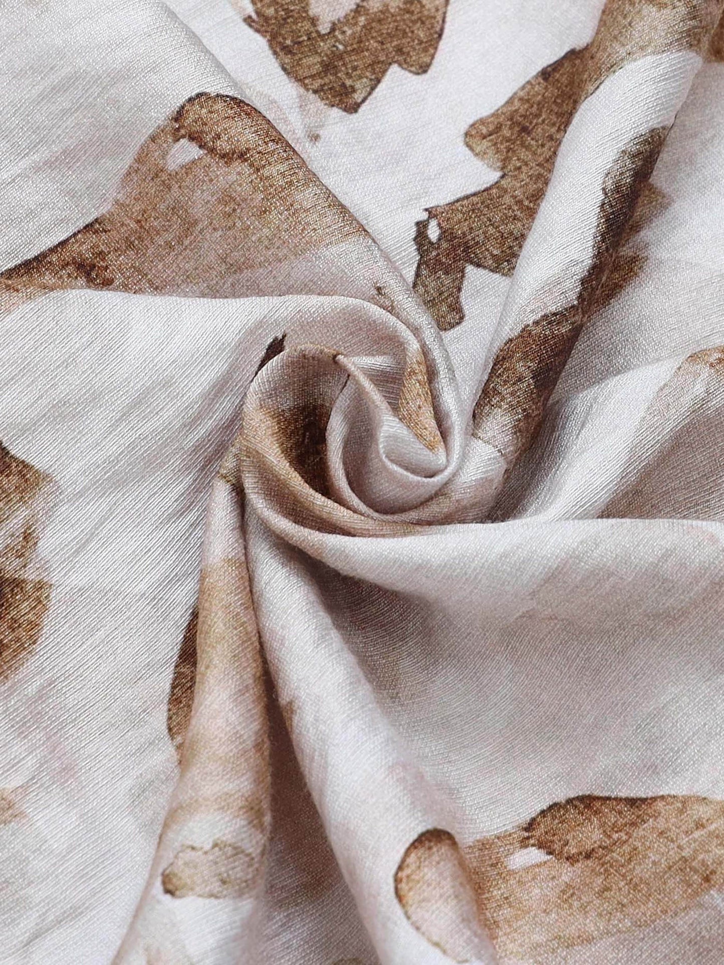 Ink Drift Floral Full Sleeve Shirt - Beige