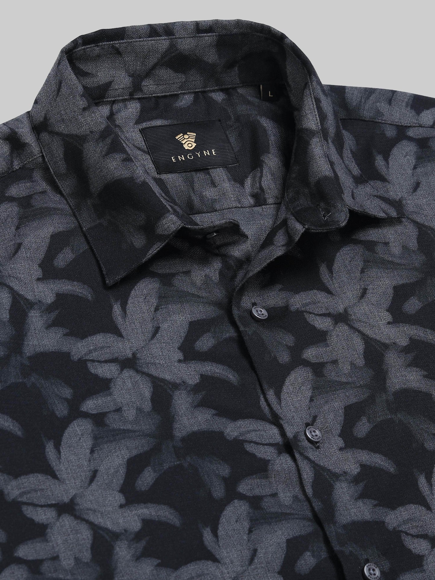 Midnight Petals Floral Full SLeeve Shirt - Navy