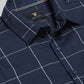 Gridline Check Full Sleeve Shirt - Navy