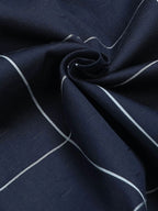 Men's Gridline Check Full Sleeve Navy Blue Shirt Engyne