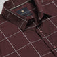 Gridline Check Full Sleeve Shirt - Dk. Brown
