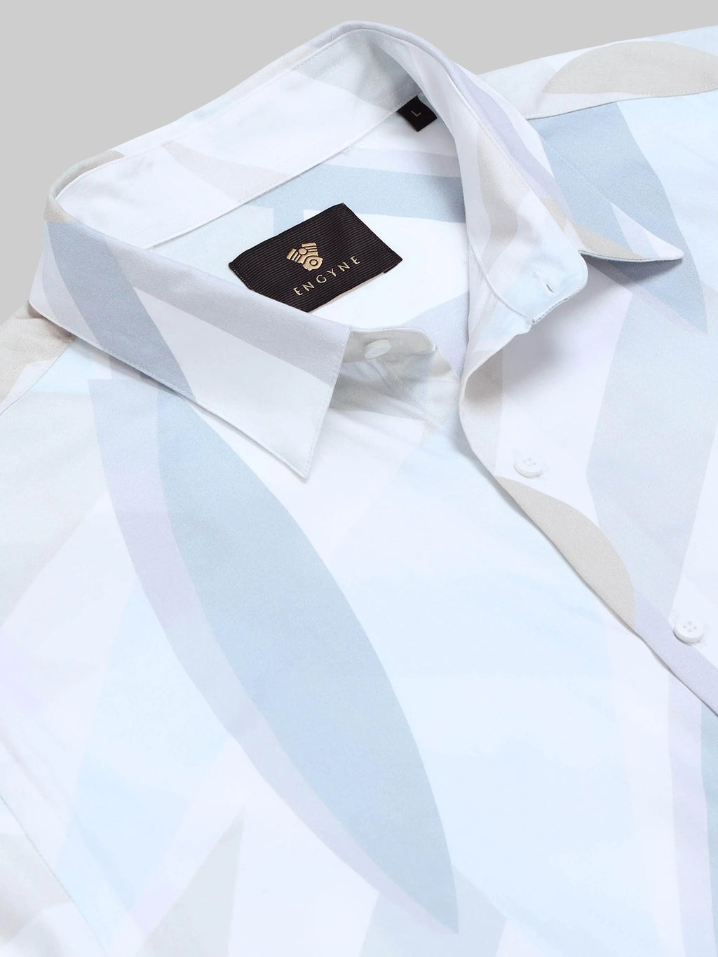 Men's Geometric Abstract Short Sleeve Printed Shirt Engyne