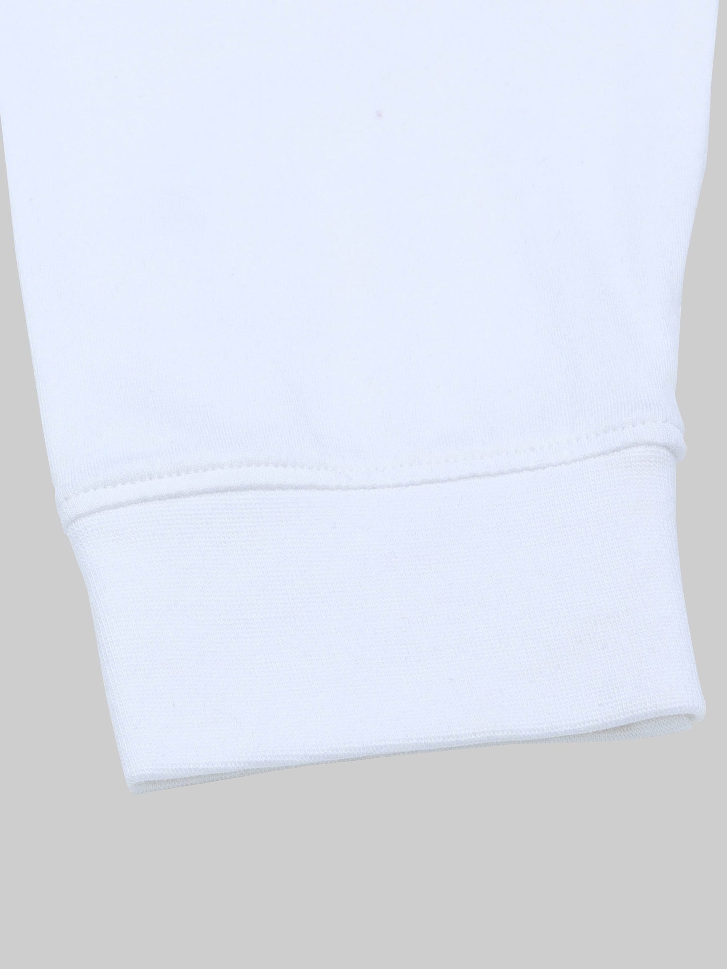 Regular-fit Full-Sleeve T-shirt in Supima Cotton Lycra with Rainbow Reflective Print Detailing - White