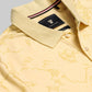 Supima Cotton LuxeKnit Polo with Rotary All-Over Print Light Yellow