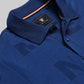 Supima Cotton Interlock with Special Engyne Rotary Print Tech and Honeycomb Textured Collar Dark Blue Polo