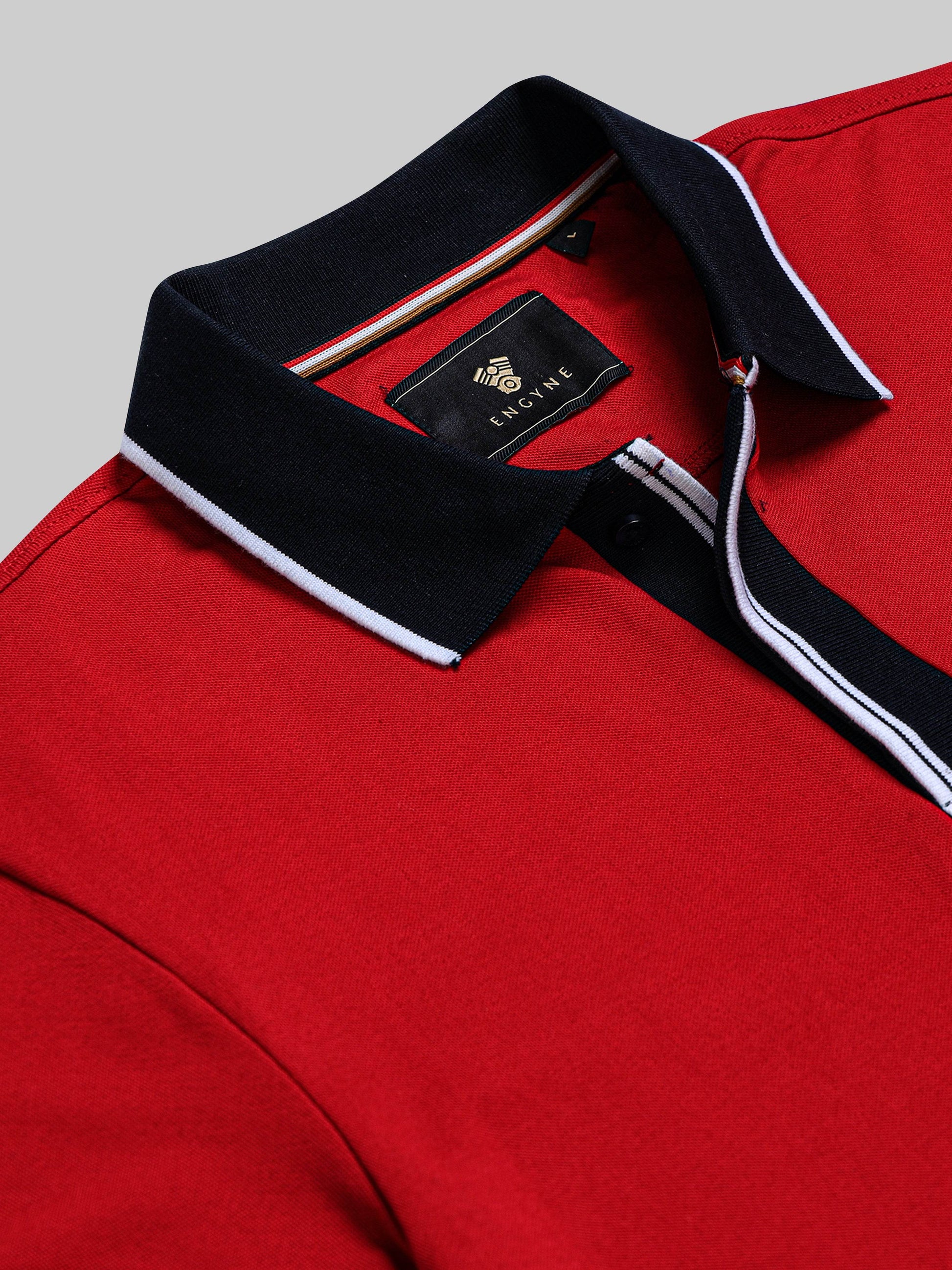 Red polo tshirt for men 