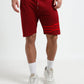 Flock Stripe Dark Red Shorts for Men